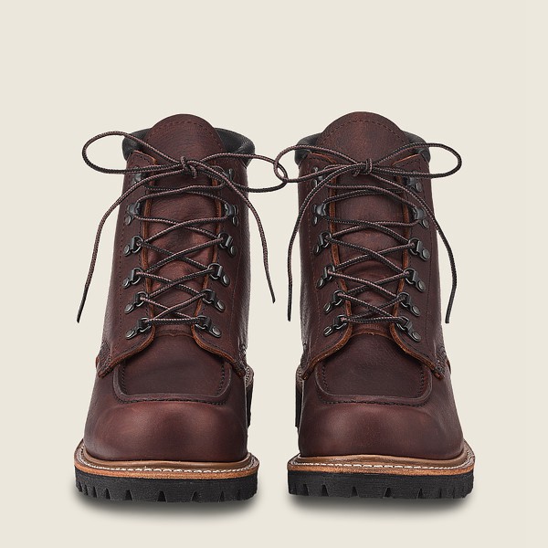 Red Wing Heritage Bot Erkek - Sawmill - 6-Inch Oil-Slick Deri Steel Toe - Koyu Kahverengi - 43XAEVRO